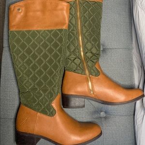 Nautica Quilted Calf Boots, Size 7